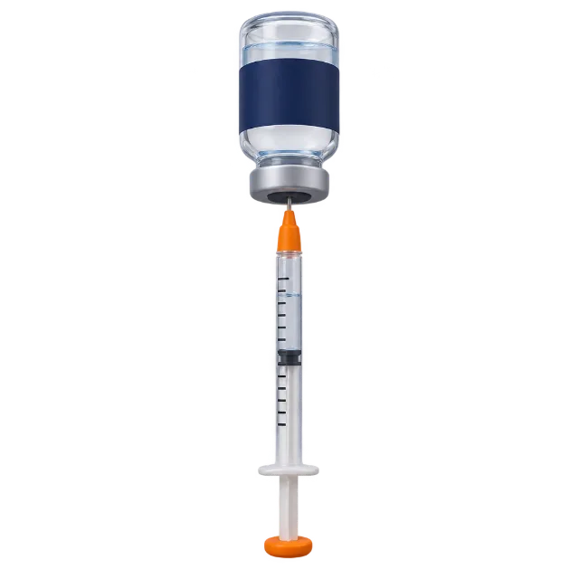 Drawing water into the syringe